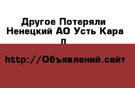 Другое Потеряли. Ненецкий АО,Усть-Кара п.